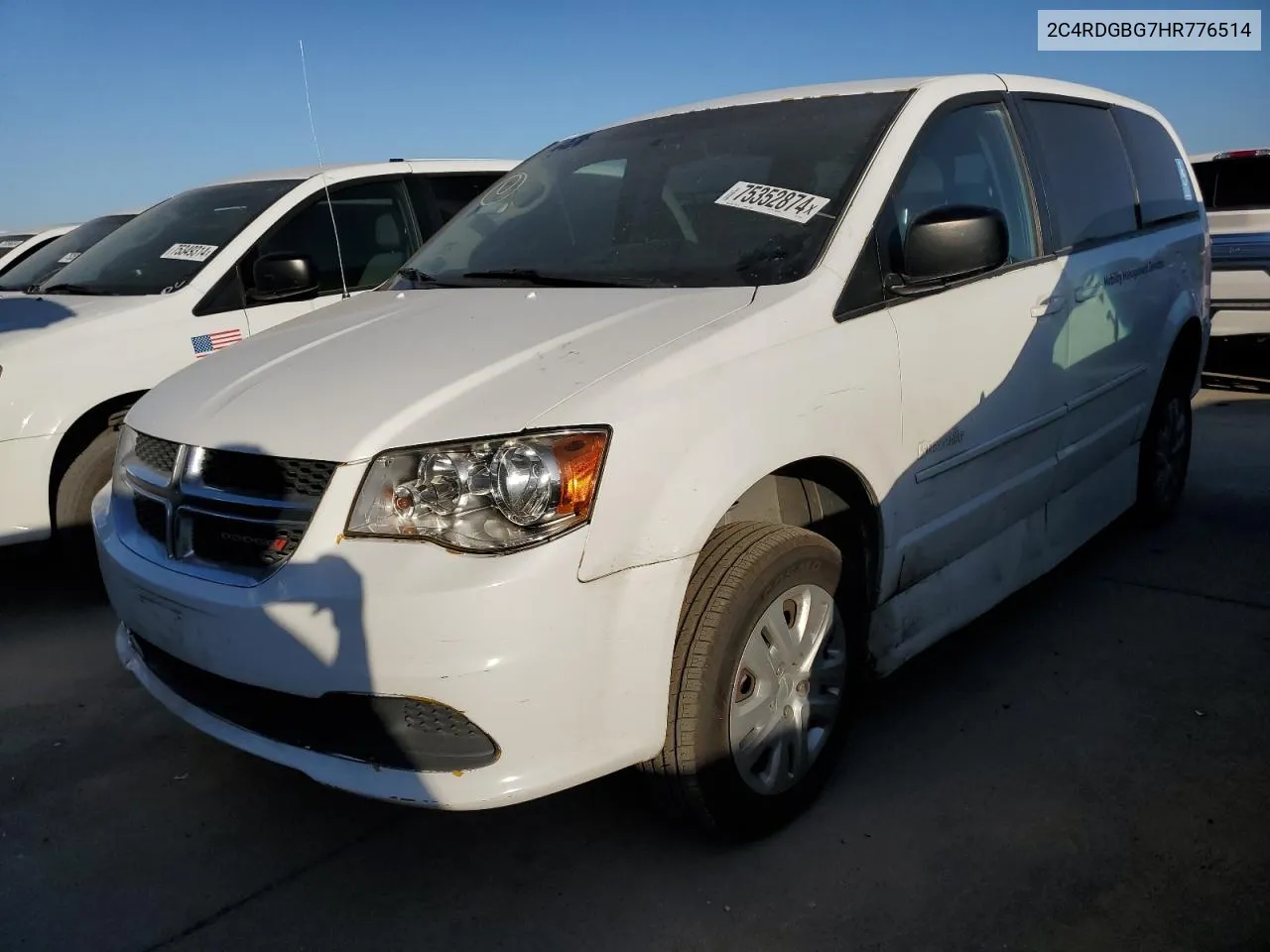 2017 Dodge Grand Caravan Se VIN: 2C4RDGBG7HR776514 Lot: 75352874