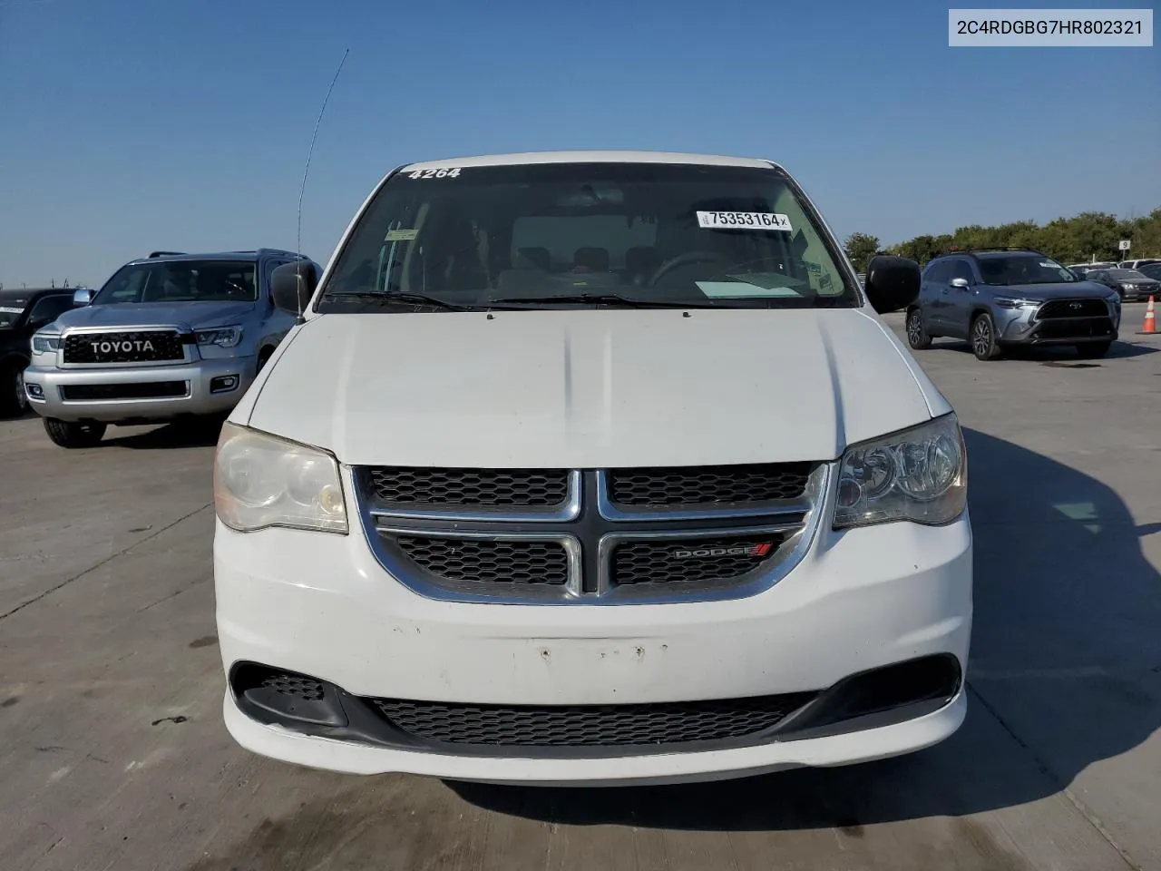 2017 Dodge Grand Caravan Se VIN: 2C4RDGBG7HR802321 Lot: 75353164