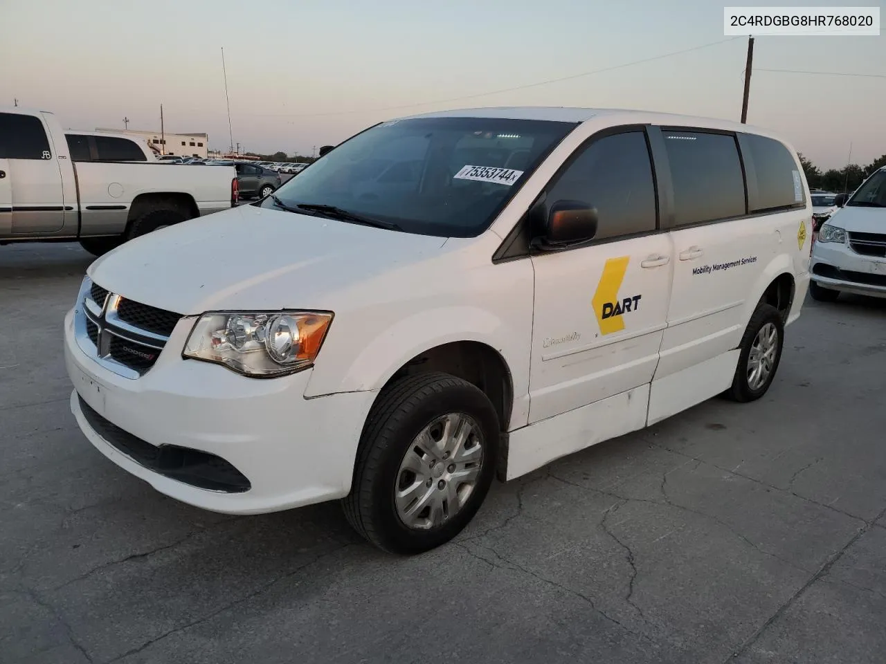 2017 Dodge Grand Caravan Se VIN: 2C4RDGBG8HR768020 Lot: 75353744