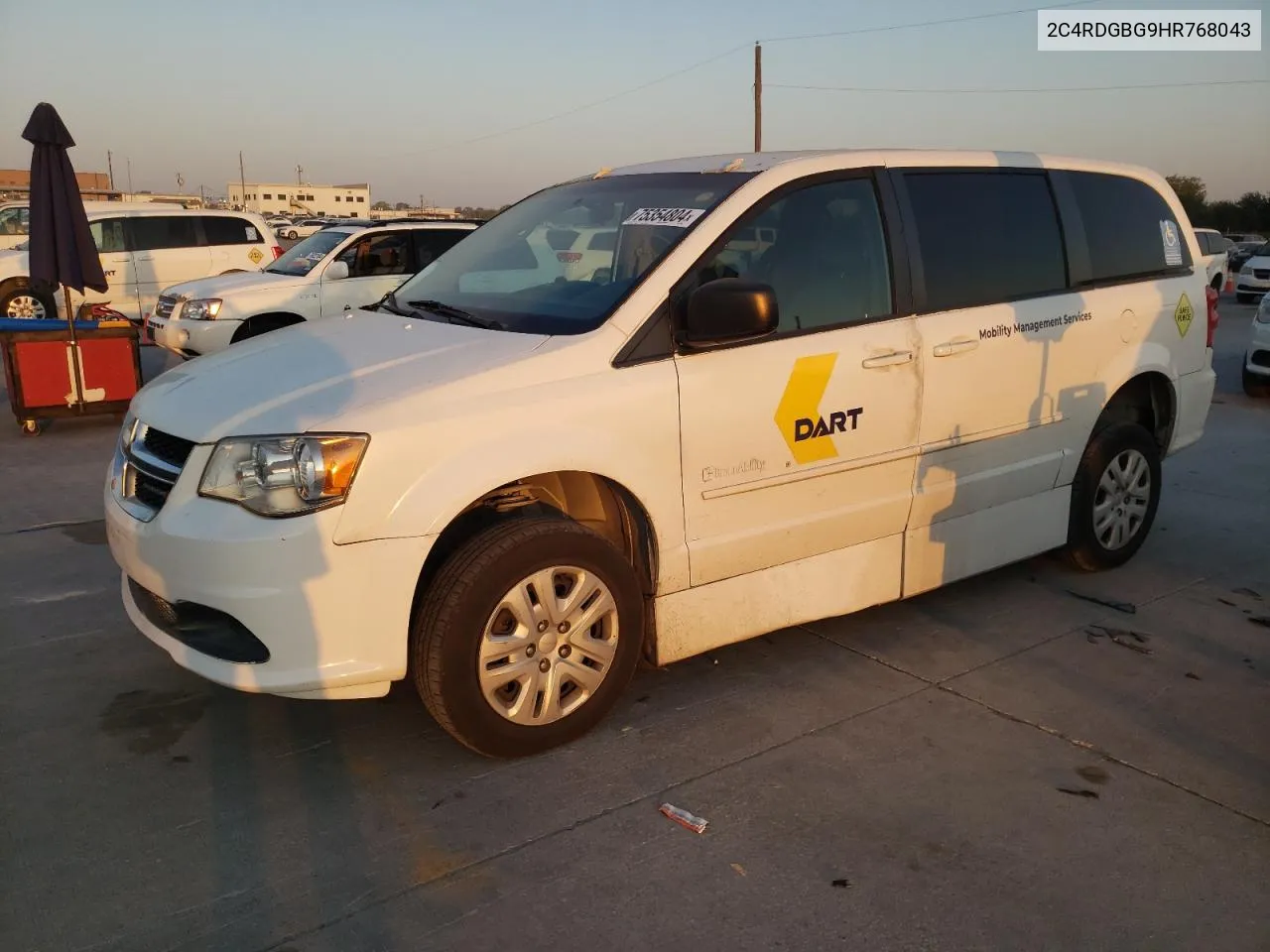 2017 Dodge Grand Caravan Se VIN: 2C4RDGBG9HR768043 Lot: 75354804