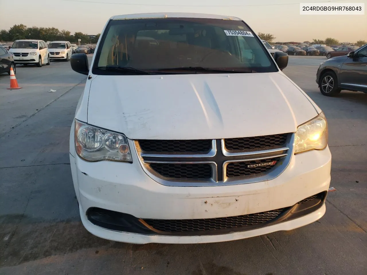 2017 Dodge Grand Caravan Se VIN: 2C4RDGBG9HR768043 Lot: 75354804