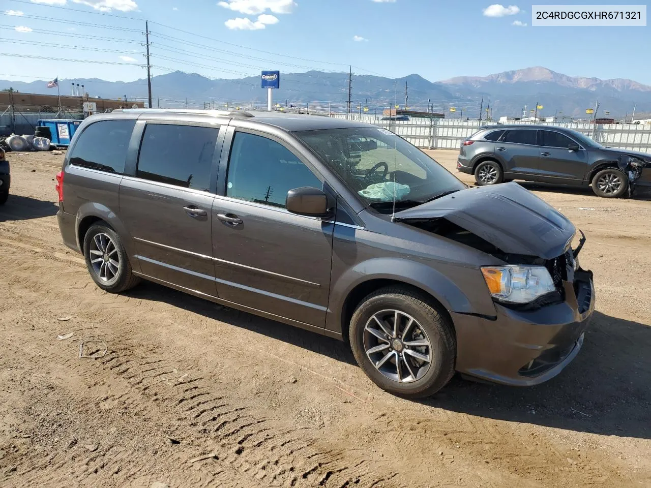 2017 Dodge Grand Caravan Sxt VIN: 2C4RDGCGXHR671321 Lot: 75470744