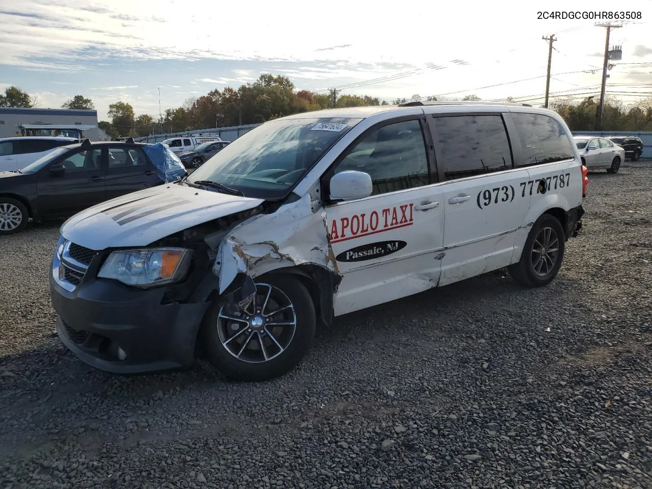 2017 Dodge Grand Caravan Sxt VIN: 2C4RDGCG0HR863508 Lot: 75641634