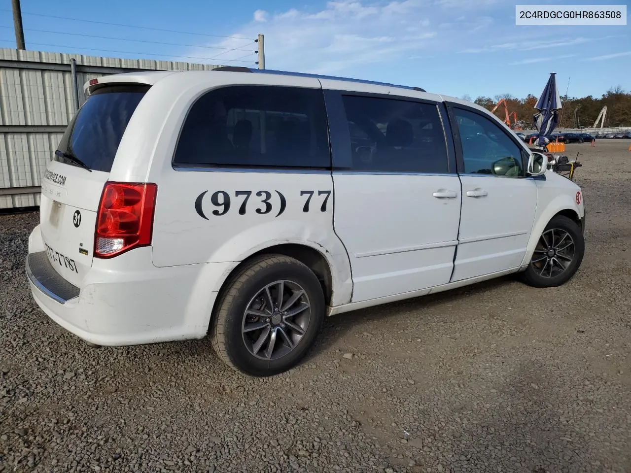 2017 Dodge Grand Caravan Sxt VIN: 2C4RDGCG0HR863508 Lot: 75641634