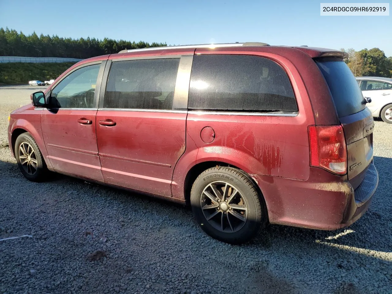 2017 Dodge Grand Caravan Sxt VIN: 2C4RDGCG9HR692919 Lot: 77159484