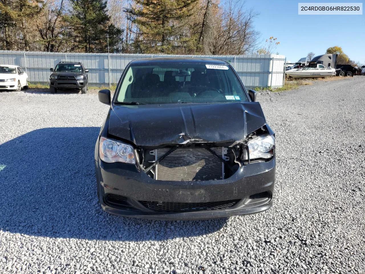 2017 Dodge Grand Caravan Se VIN: 2C4RDGBG6HR822530 Lot: 77223004