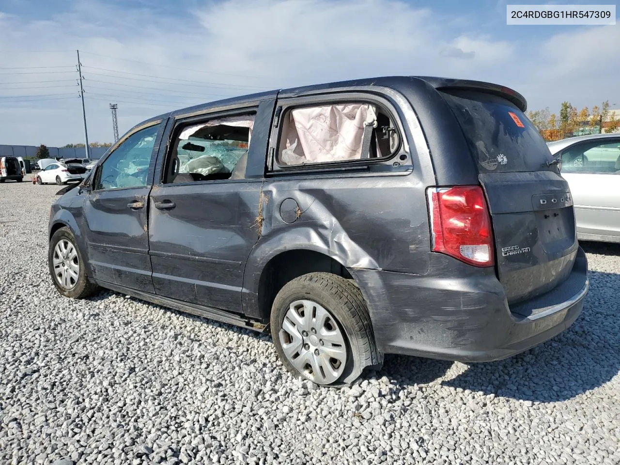 2017 Dodge Grand Caravan Se VIN: 2C4RDGBG1HR547309 Lot: 77300804