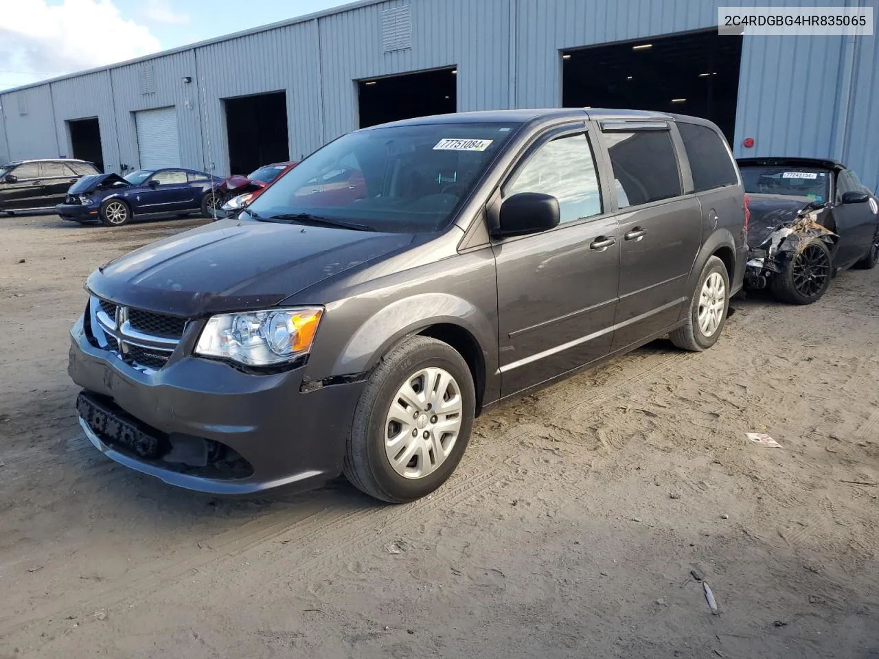 2017 Dodge Grand Caravan Se VIN: 2C4RDGBG4HR835065 Lot: 77751084