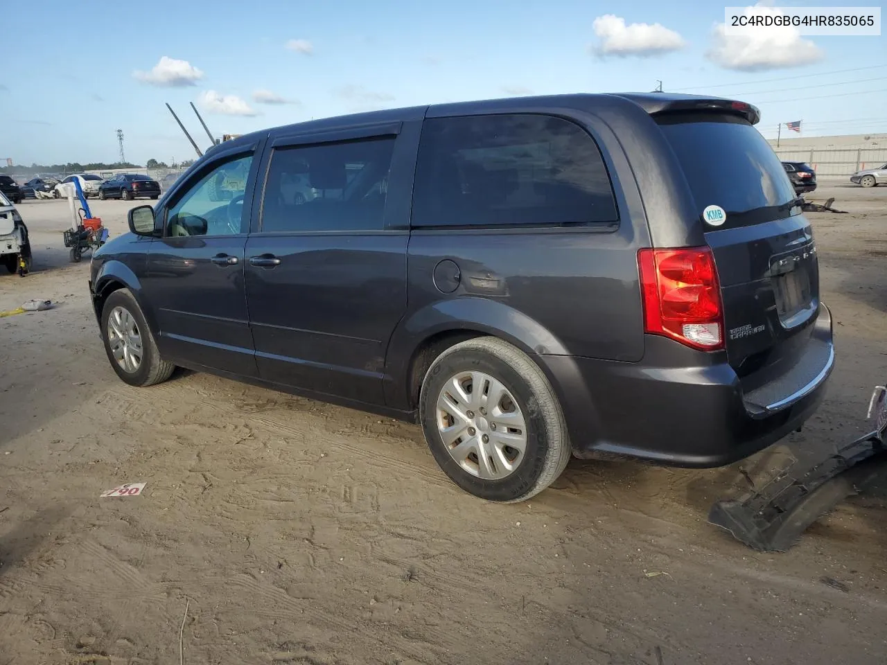 2017 Dodge Grand Caravan Se VIN: 2C4RDGBG4HR835065 Lot: 77751084