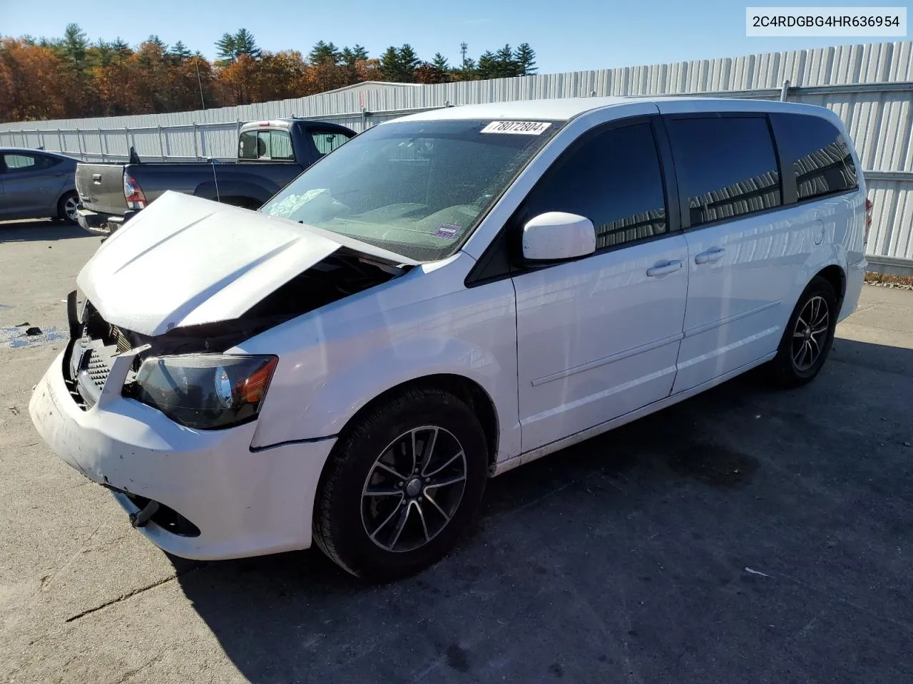 2017 Dodge Grand Caravan Se VIN: 2C4RDGBG4HR636954 Lot: 78072804