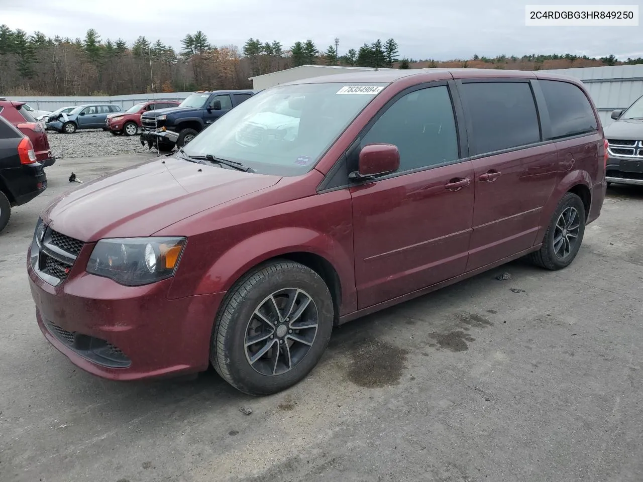 2017 Dodge Grand Caravan Se VIN: 2C4RDGBG3HR849250 Lot: 78354984