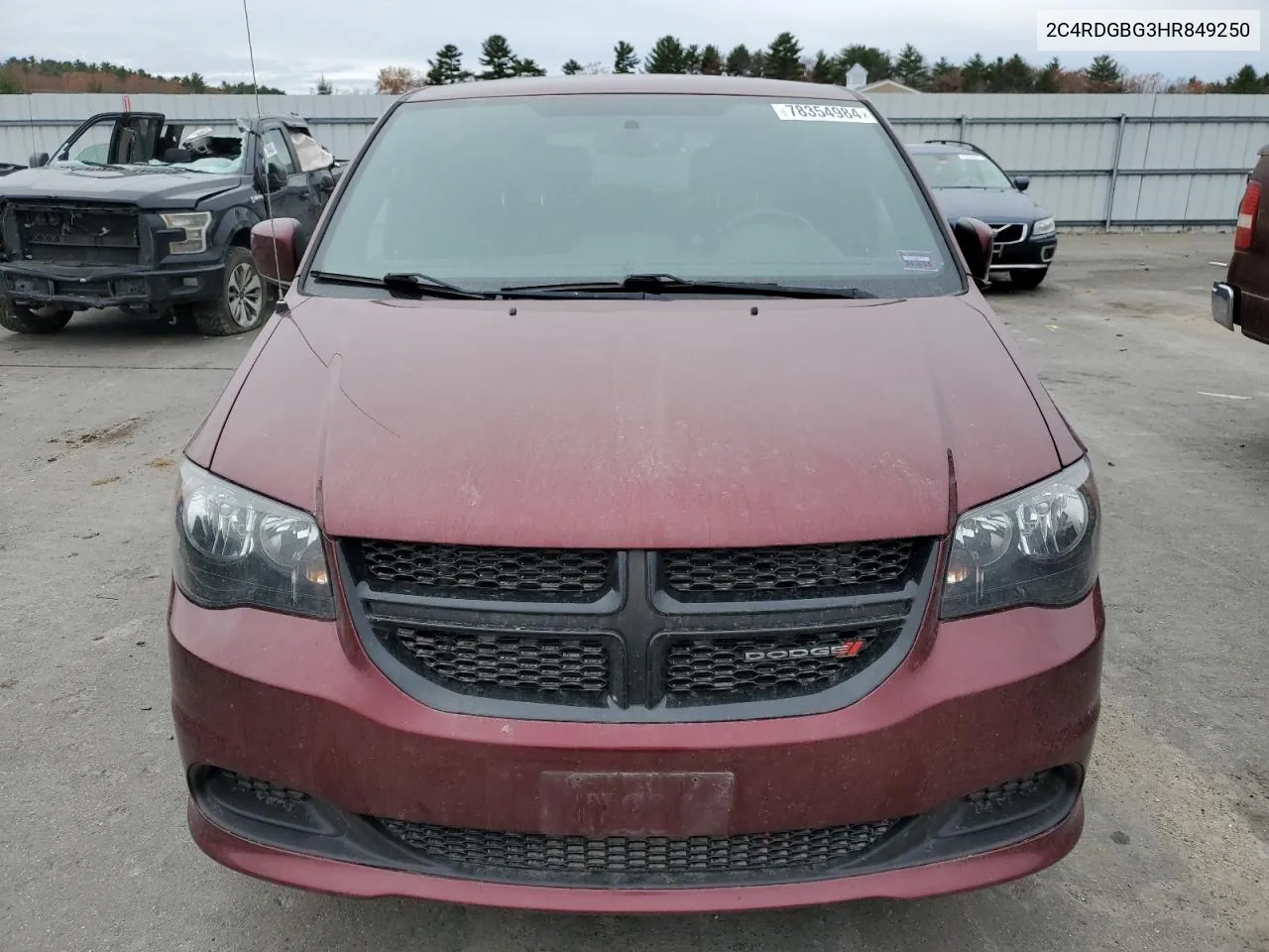 2017 Dodge Grand Caravan Se VIN: 2C4RDGBG3HR849250 Lot: 78354984