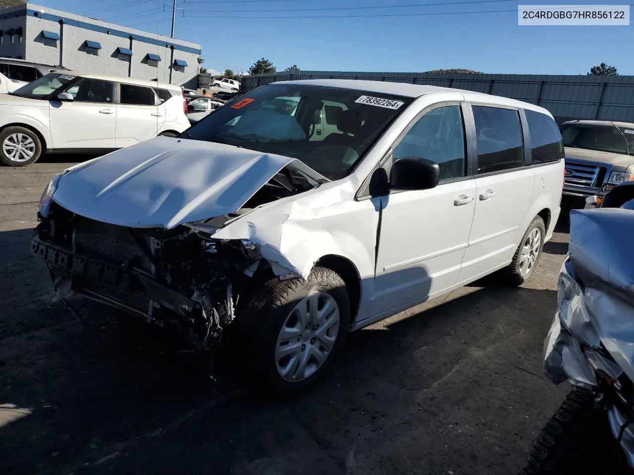 2017 Dodge Grand Caravan Se VIN: 2C4RDGBG7HR856122 Lot: 78392264