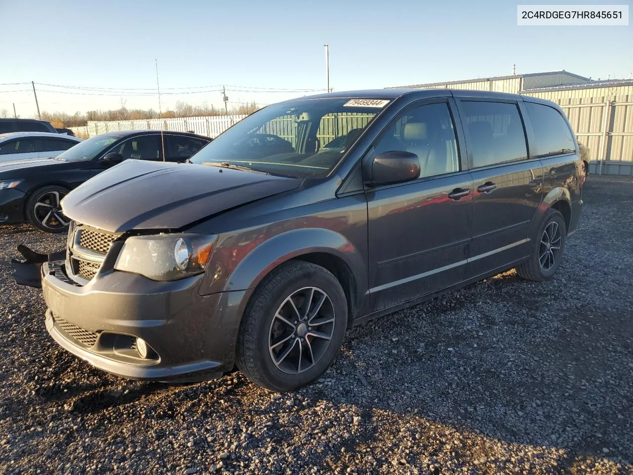 2017 Dodge Grand Caravan Gt VIN: 2C4RDGEG7HR845651 Lot: 79459344