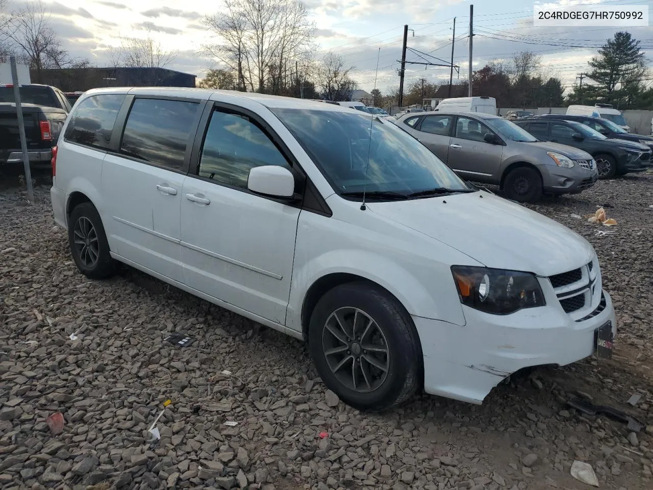 2017 Dodge Grand Caravan Gt VIN: 2C4RDGEG7HR750992 Lot: 79548594