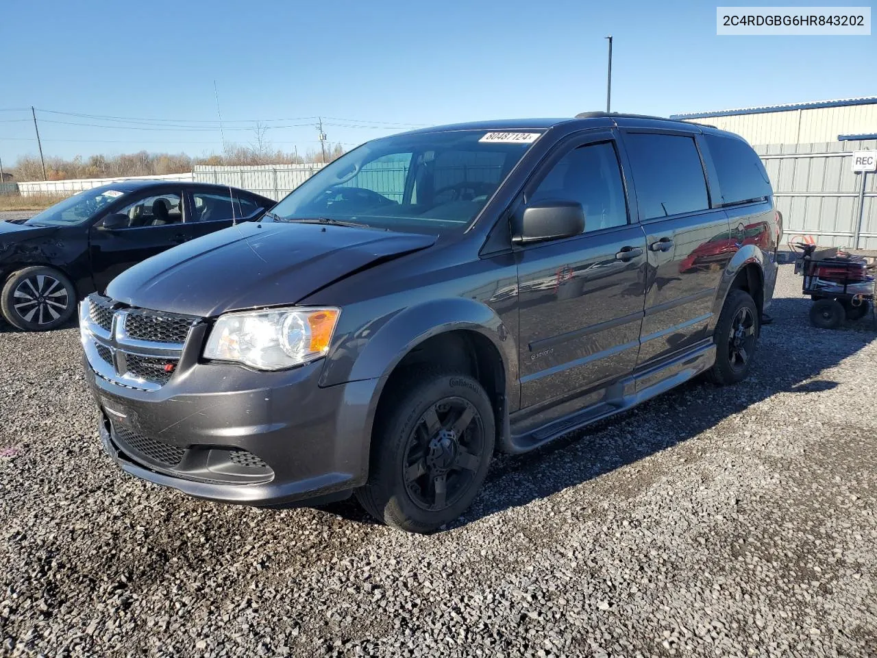 2017 Dodge Grand Caravan Se VIN: 2C4RDGBG6HR843202 Lot: 80487124