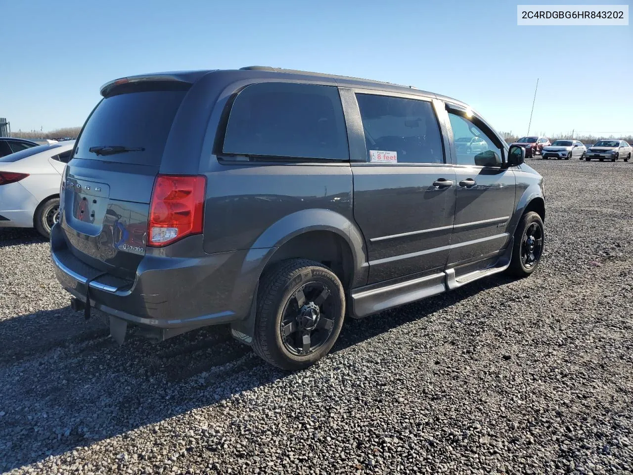 2017 Dodge Grand Caravan Se VIN: 2C4RDGBG6HR843202 Lot: 80487124