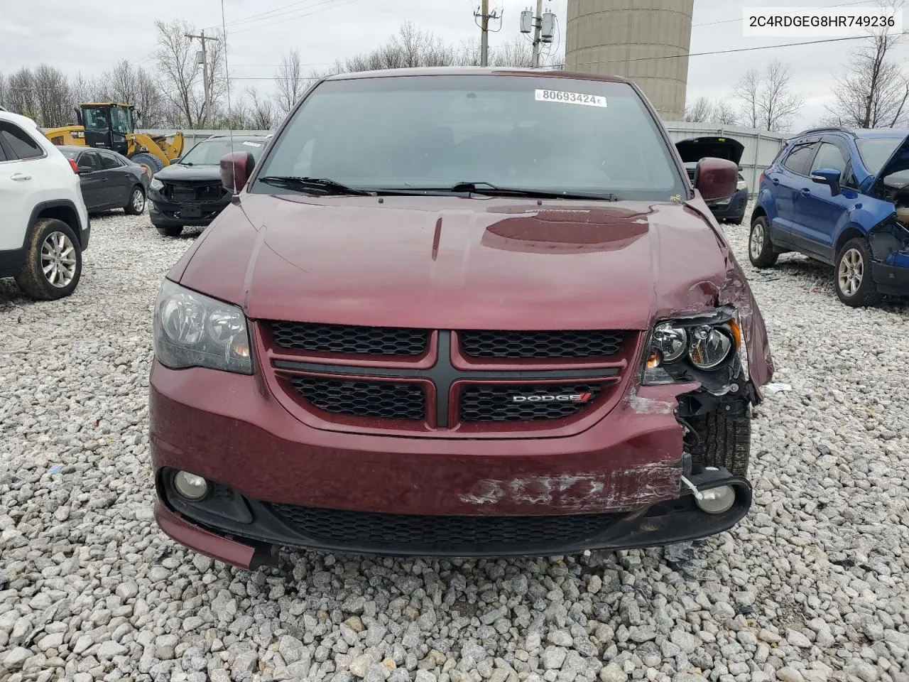 2017 Dodge Grand Caravan Gt VIN: 2C4RDGEG8HR749236 Lot: 80693424