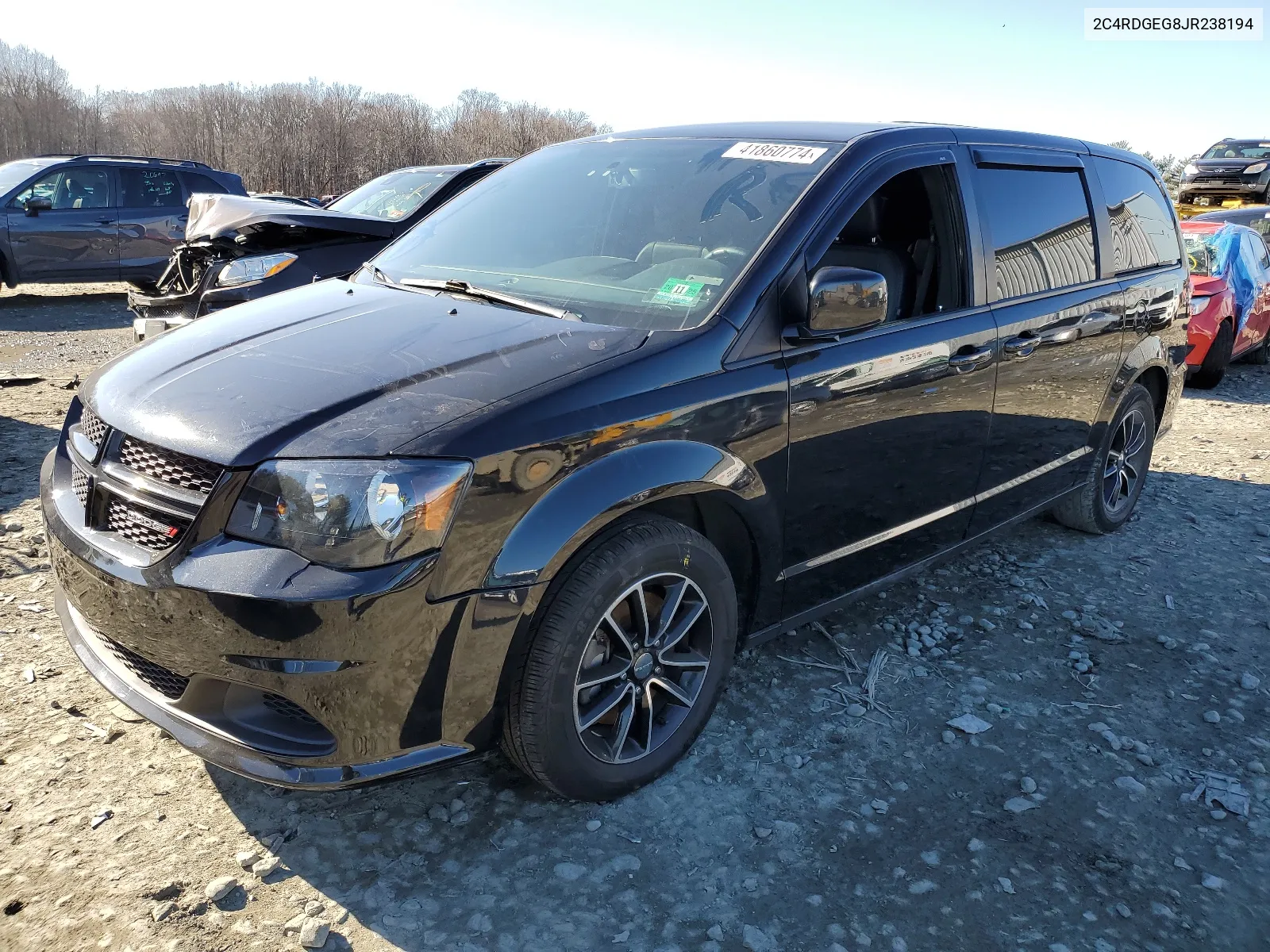 2018 Dodge Grand Caravan Gt VIN: 2C4RDGEG8JR238194 Lot: 41860774