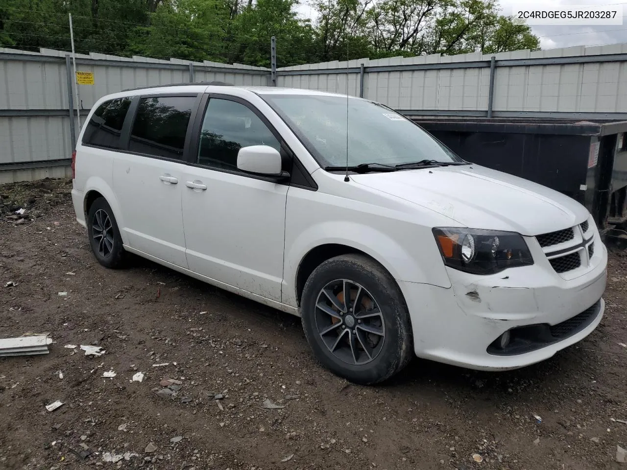 2018 Dodge Grand Caravan Gt VIN: 2C4RDGEG5JR203287 Lot: 54343844