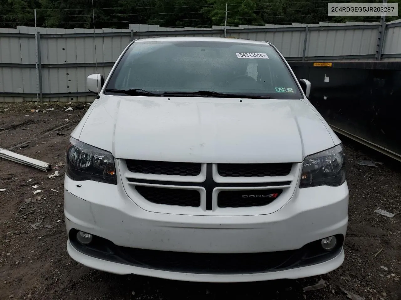 2018 Dodge Grand Caravan Gt VIN: 2C4RDGEG5JR203287 Lot: 54343844