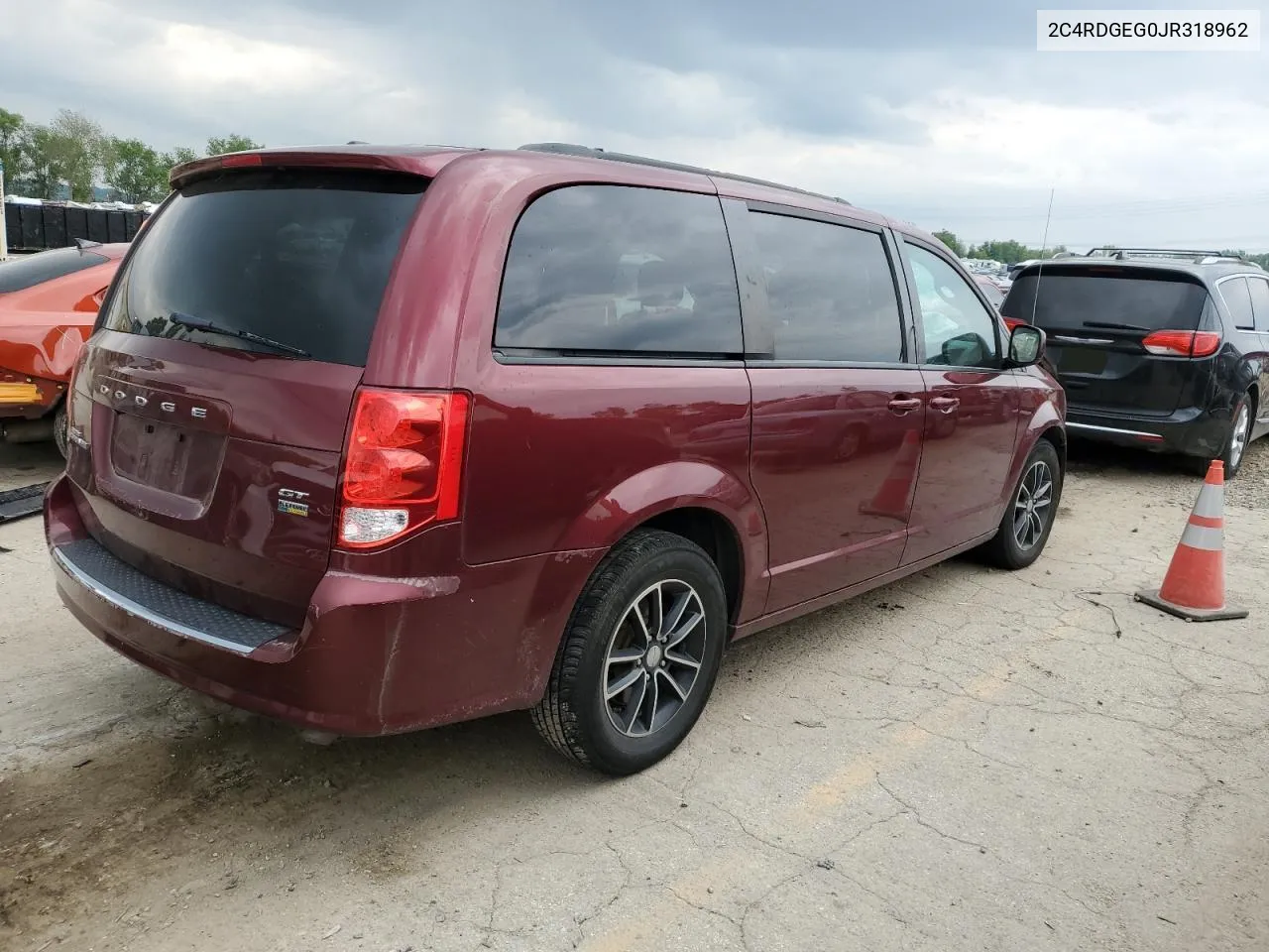 2018 Dodge Grand Caravan Gt VIN: 2C4RDGEG0JR318962 Lot: 55032224