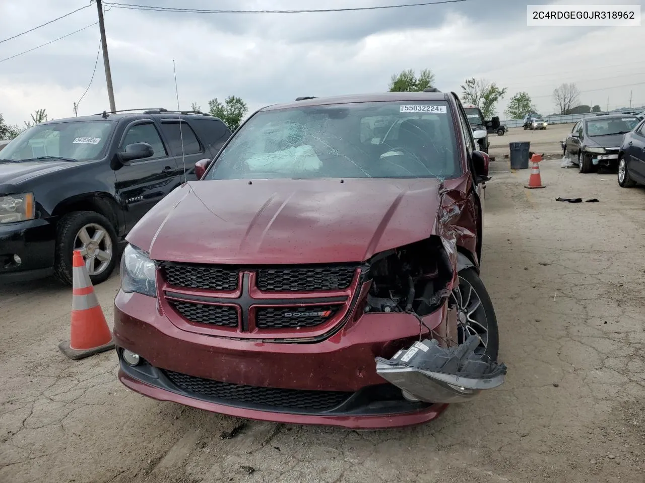 2018 Dodge Grand Caravan Gt VIN: 2C4RDGEG0JR318962 Lot: 55032224