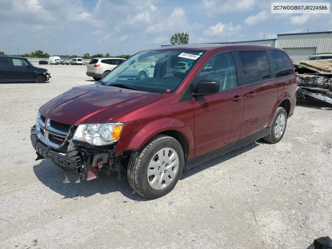 2018 Dodge Grand Caravan Se VIN: 2C7WDGBG7JR224586 Lot: 58316954