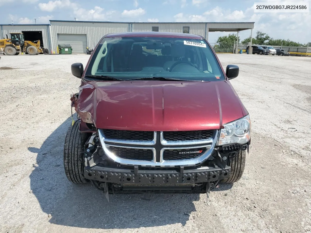 2018 Dodge Grand Caravan Se VIN: 2C7WDGBG7JR224586 Lot: 58316954