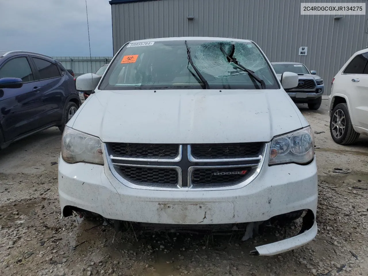 2018 Dodge Grand Caravan Sxt VIN: 2C4RDGCGXJR134275 Lot: 59955764