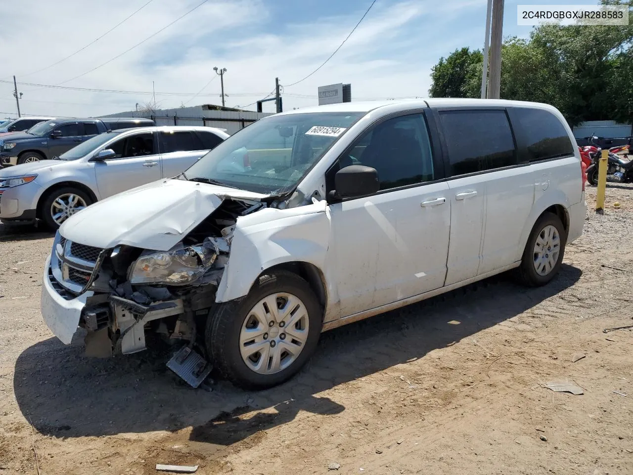 2018 Dodge Grand Caravan Se VIN: 2C4RDGBGXJR288583 Lot: 60915294