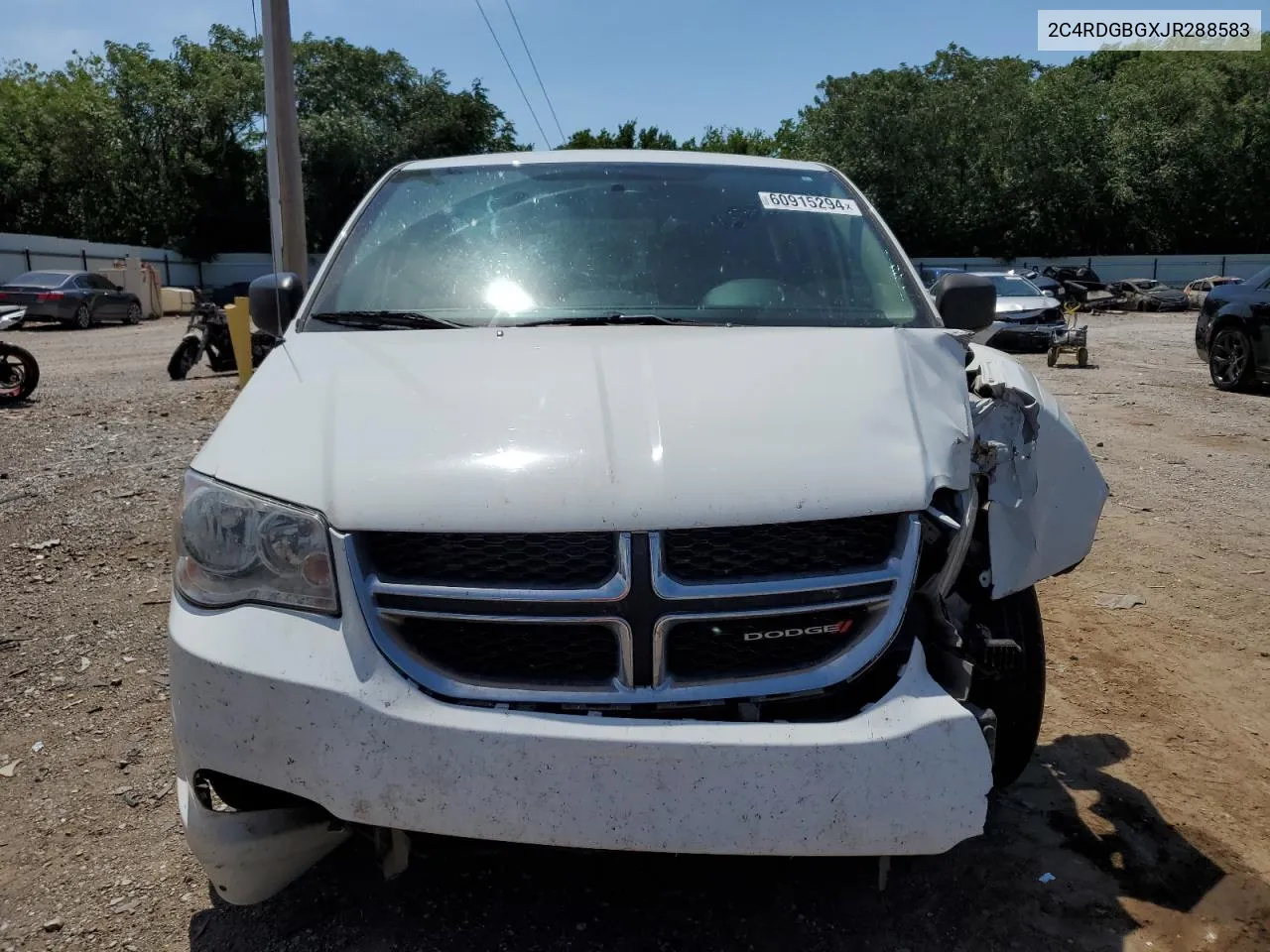 2018 Dodge Grand Caravan Se VIN: 2C4RDGBGXJR288583 Lot: 60915294