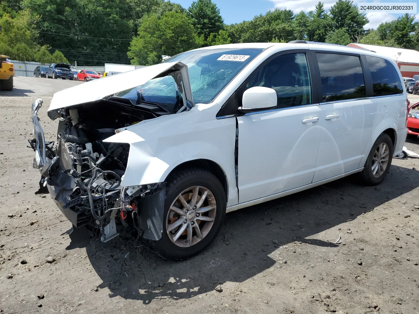 2018 Dodge Grand Caravan Sxt VIN: 2C4RDGCG2JR302331 Lot: 61929613