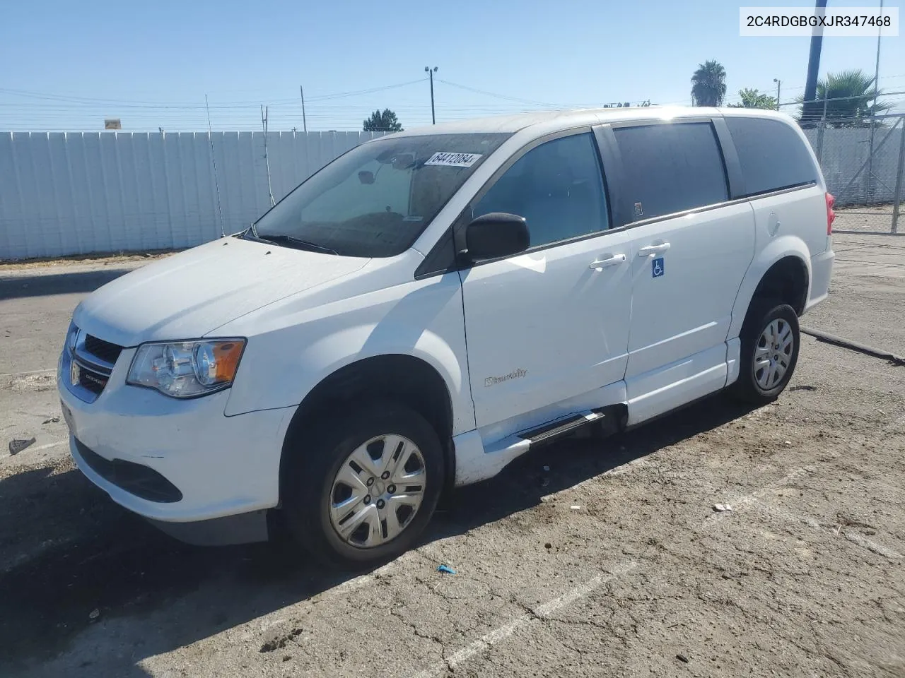 2018 Dodge Grand Caravan Se VIN: 2C4RDGBGXJR347468 Lot: 64412084