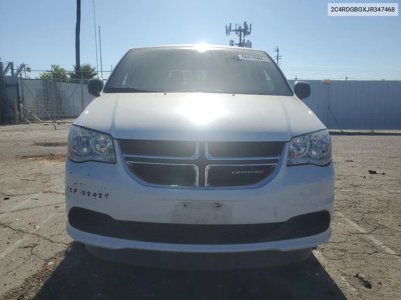 2018 Dodge Grand Caravan Se VIN: 2C4RDGBGXJR347468 Lot: 64412084