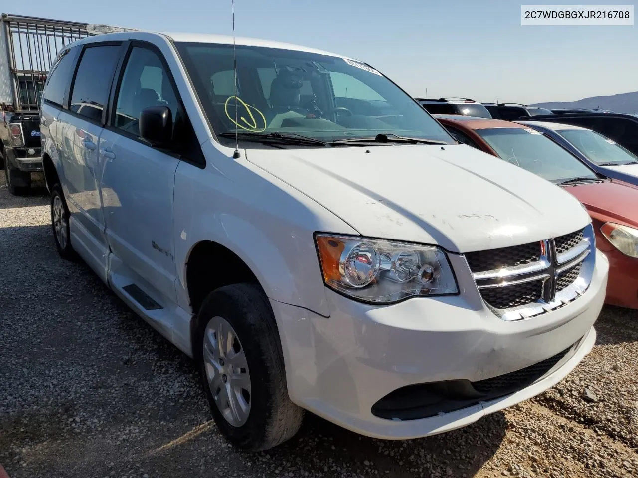 2018 Dodge Grand Caravan Se VIN: 2C7WDGBGXJR216708 Lot: 65777654