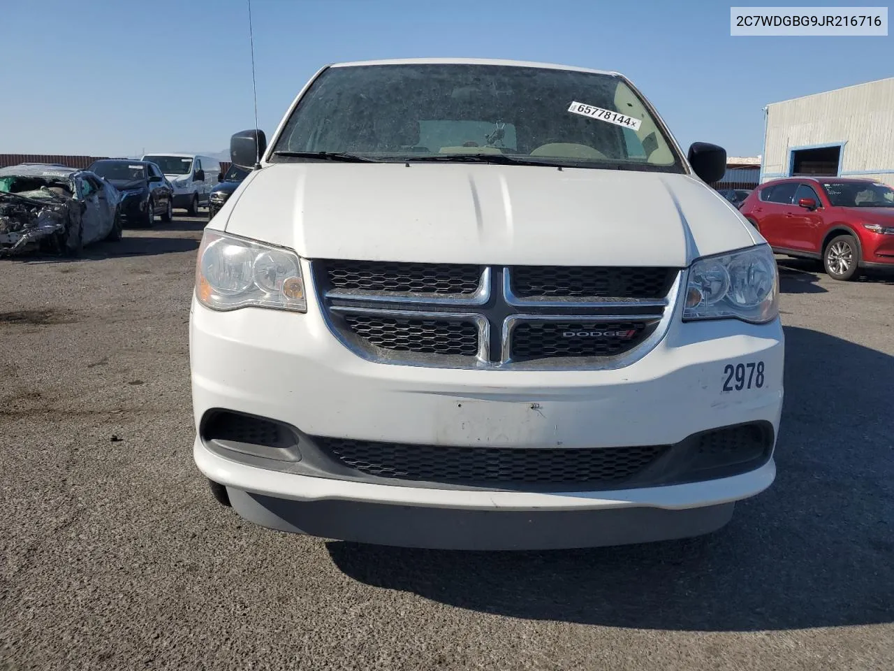 2018 Dodge Grand Caravan Se VIN: 2C7WDGBG9JR216716 Lot: 65778144