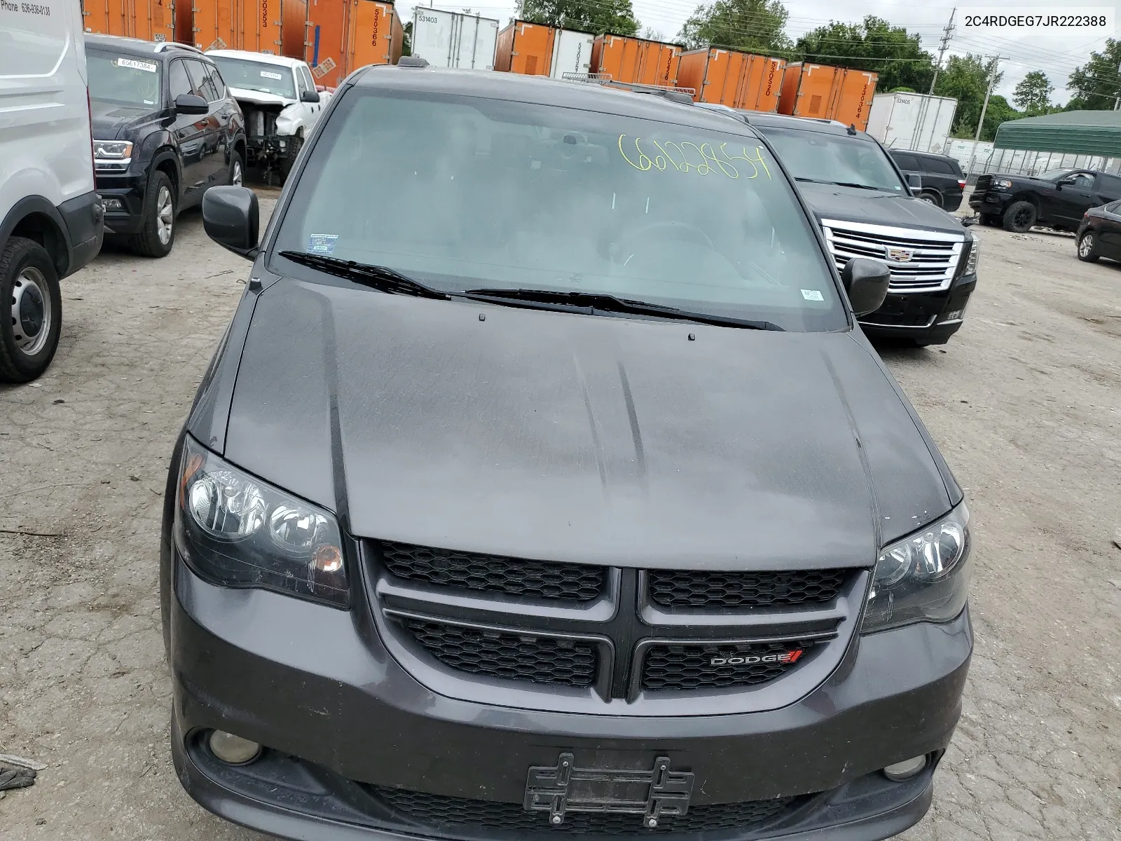 2018 Dodge Grand Caravan Gt VIN: 2C4RDGEG7JR222388 Lot: 66122854