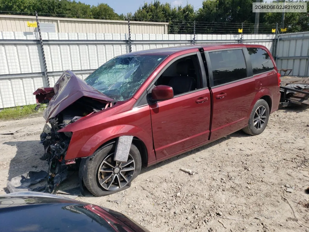 2018 Dodge Grand Caravan Gt VIN: 2C4RDGEG2JR219270 Lot: 67874094