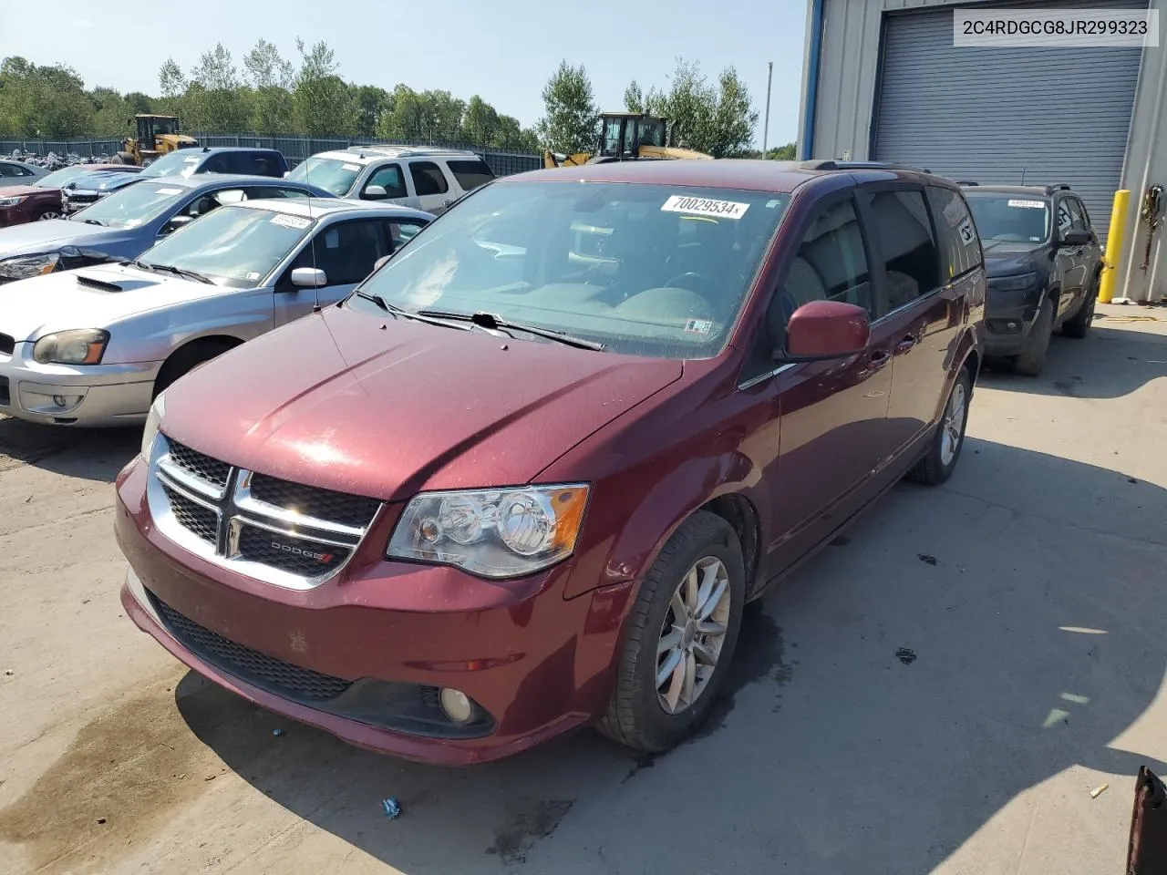 2018 Dodge Grand Caravan Sxt VIN: 2C4RDGCG8JR299323 Lot: 70029534