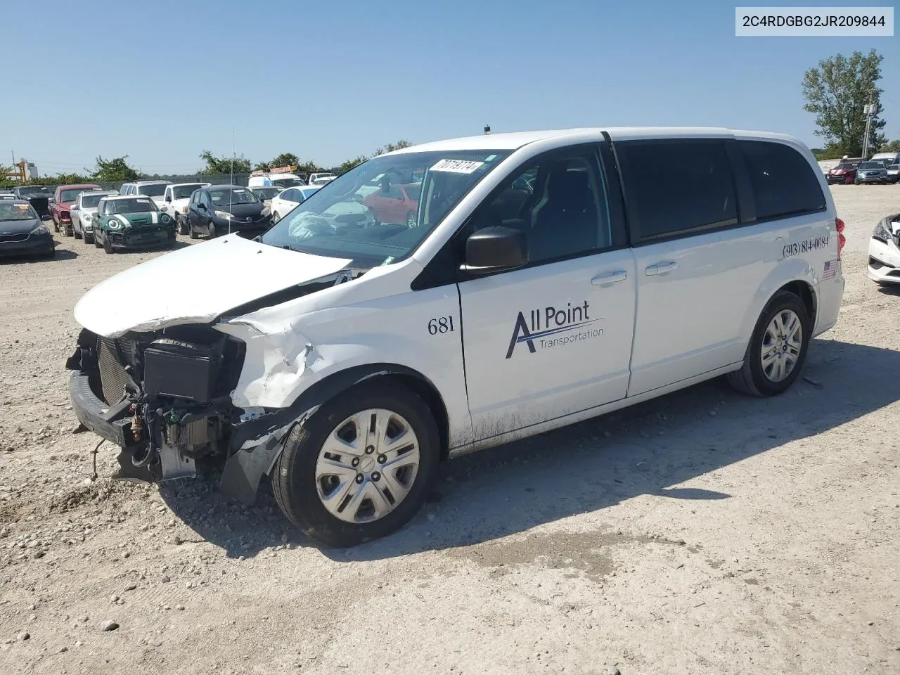 2C4RDGBG2JR209844 2018 Dodge Grand Caravan Se