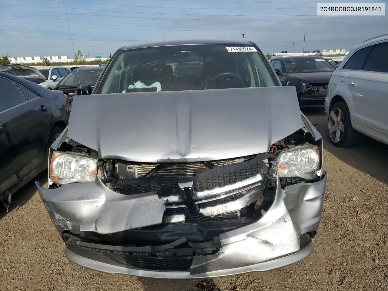 2018 Dodge Grand Caravan Se VIN: 2C4RDGBG3JR191841 Lot: 71495924