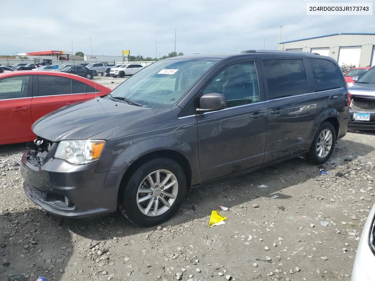 2018 Dodge Grand Caravan Sxt VIN: 2C4RDGCG3JR173743 Lot: 71551244