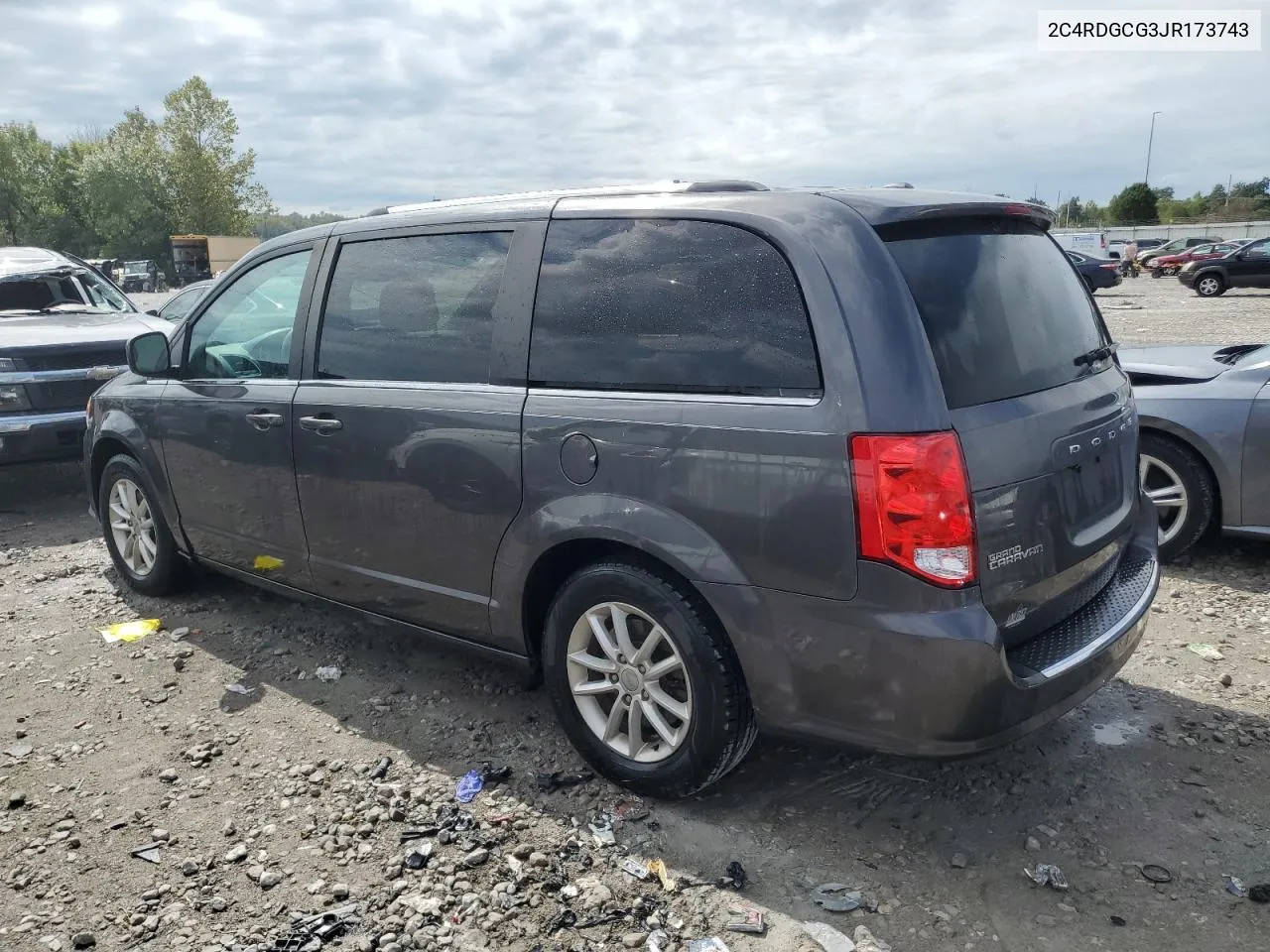 2018 Dodge Grand Caravan Sxt VIN: 2C4RDGCG3JR173743 Lot: 71551244