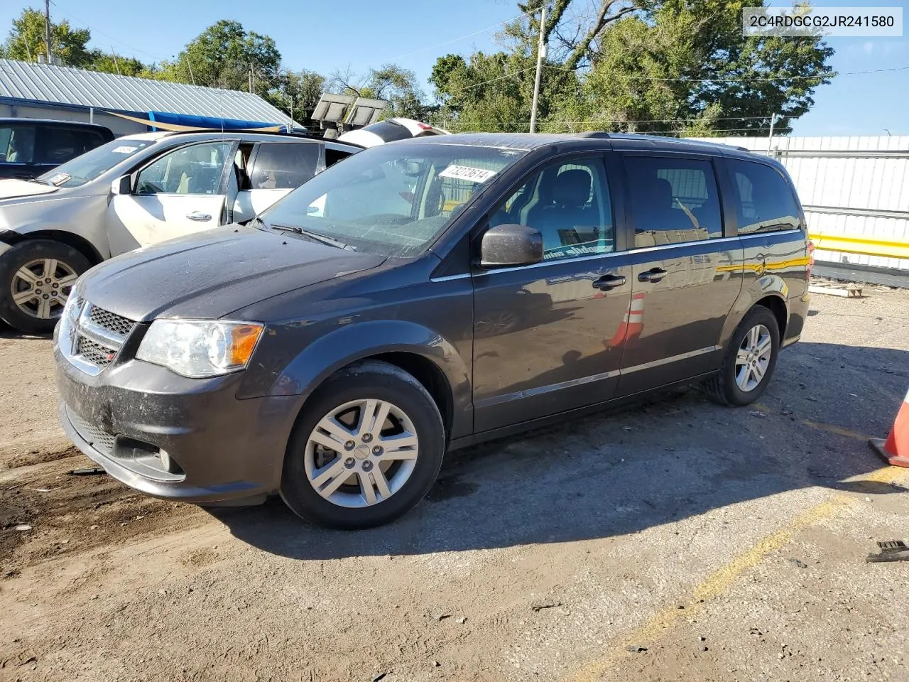 2018 Dodge Grand Caravan Sxt VIN: 2C4RDGCG2JR241580 Lot: 73273614