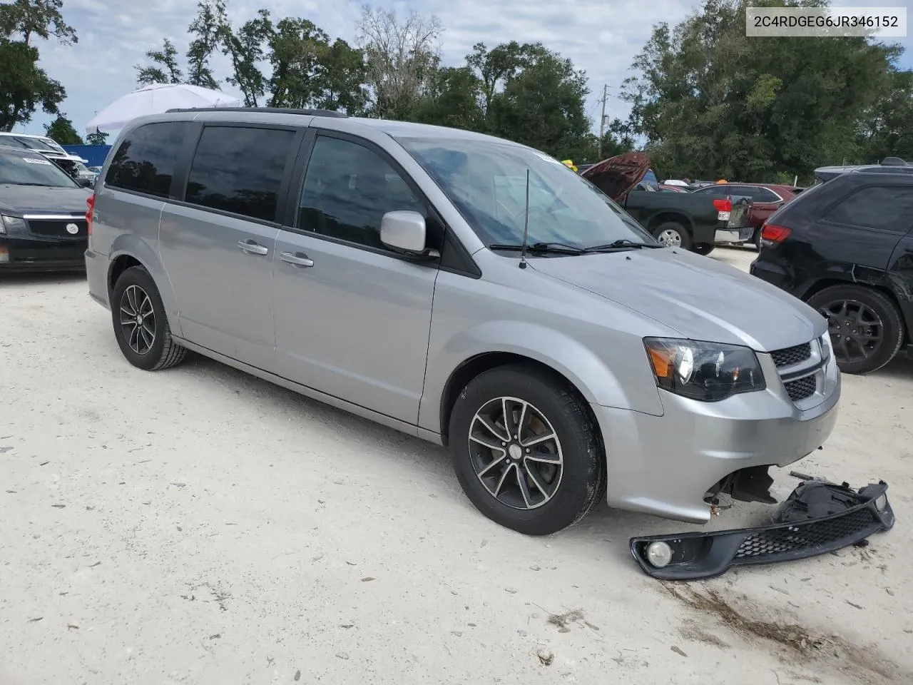 2018 Dodge Grand Caravan Gt VIN: 2C4RDGEG6JR346152 Lot: 73578674