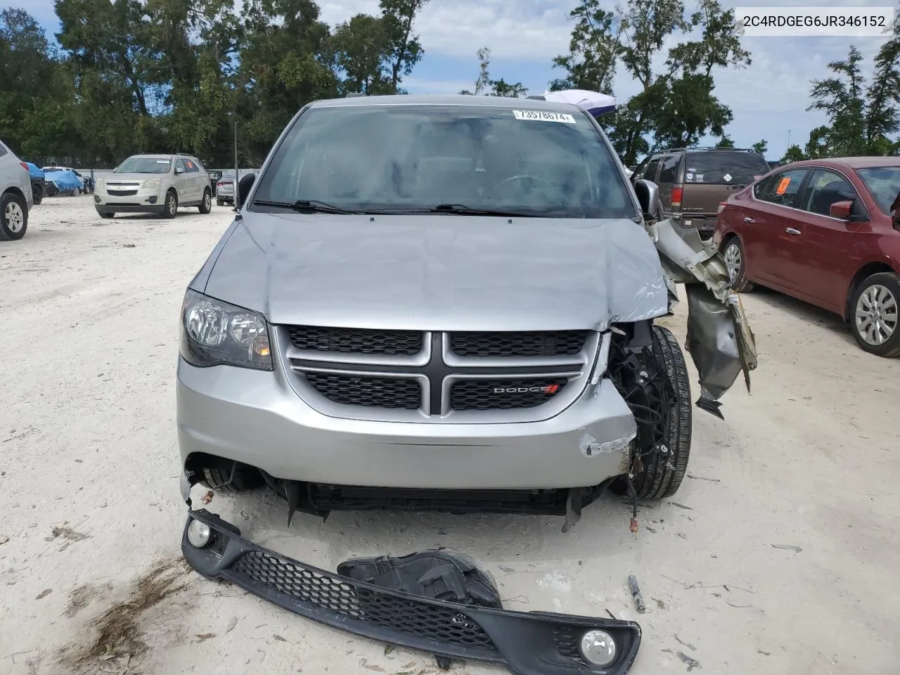 2018 Dodge Grand Caravan Gt VIN: 2C4RDGEG6JR346152 Lot: 73578674