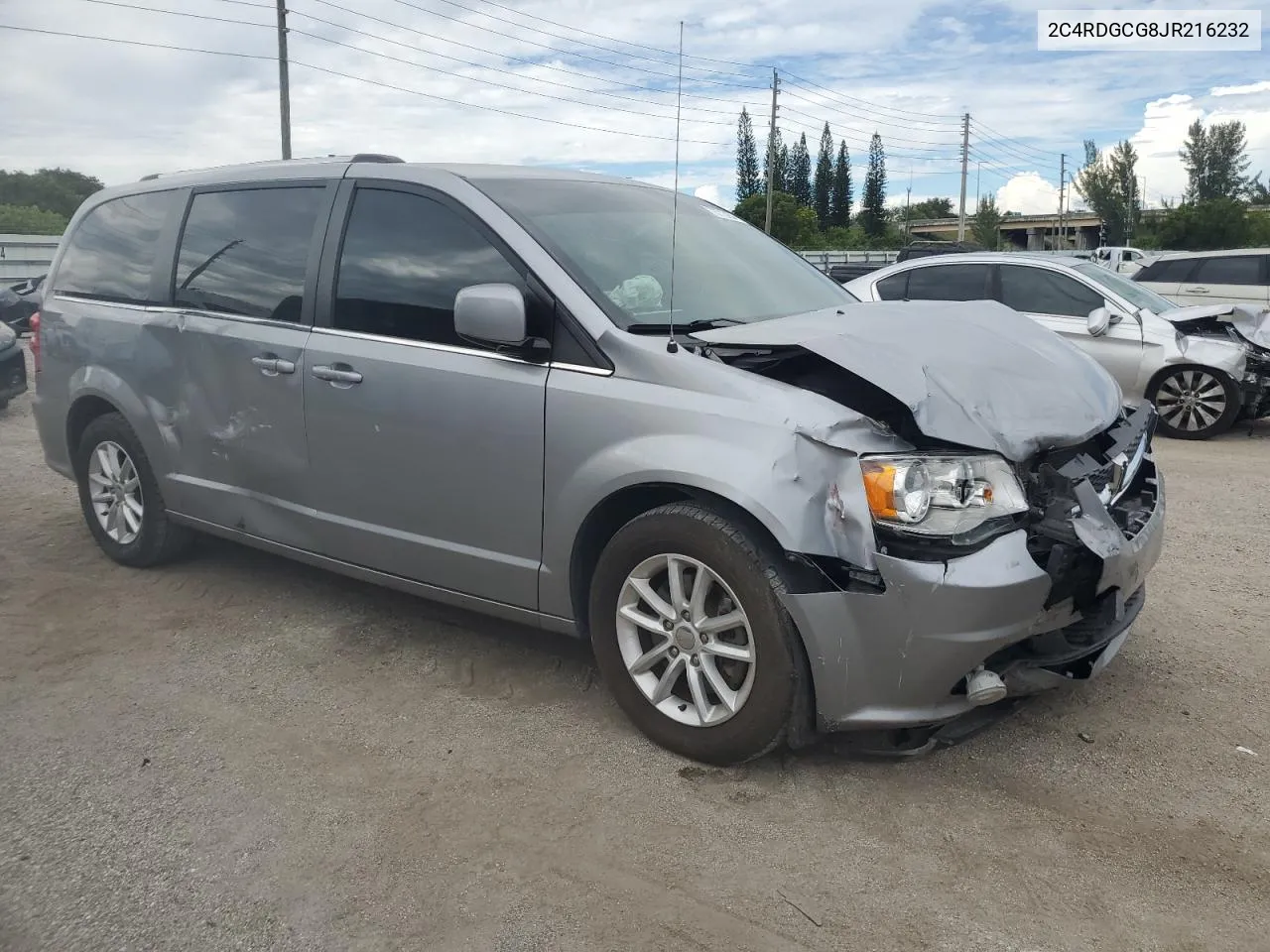 2018 Dodge Grand Caravan Sxt VIN: 2C4RDGCG8JR216232 Lot: 73713254