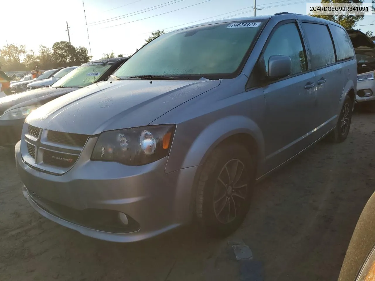 2018 Dodge Grand Caravan Gt VIN: 2C4RDGEG9JR341091 Lot: 74674374