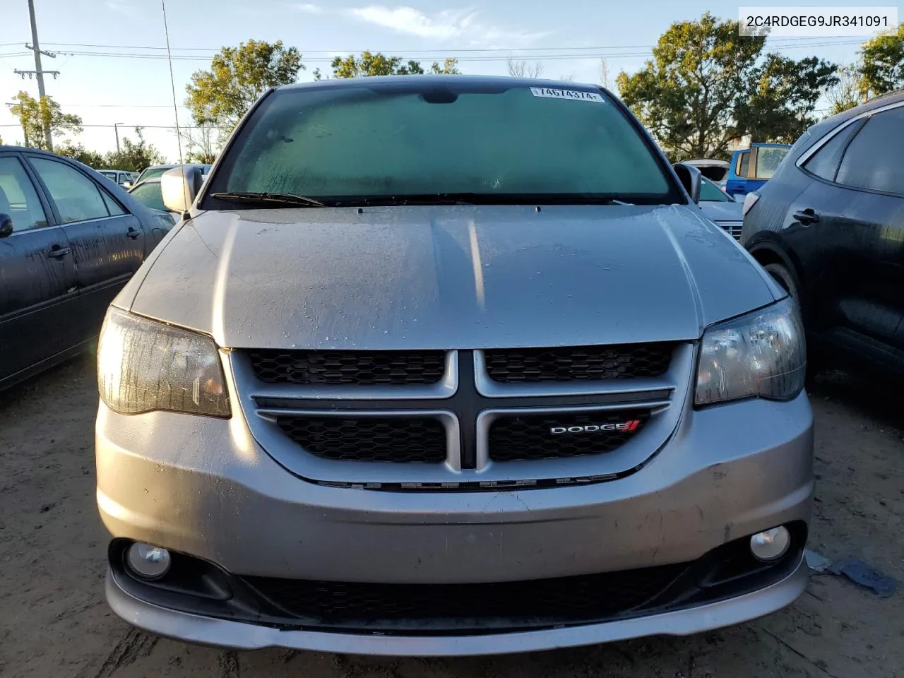 2018 Dodge Grand Caravan Gt VIN: 2C4RDGEG9JR341091 Lot: 74674374